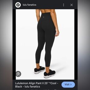 Lululemon - Black Align Cool 25”